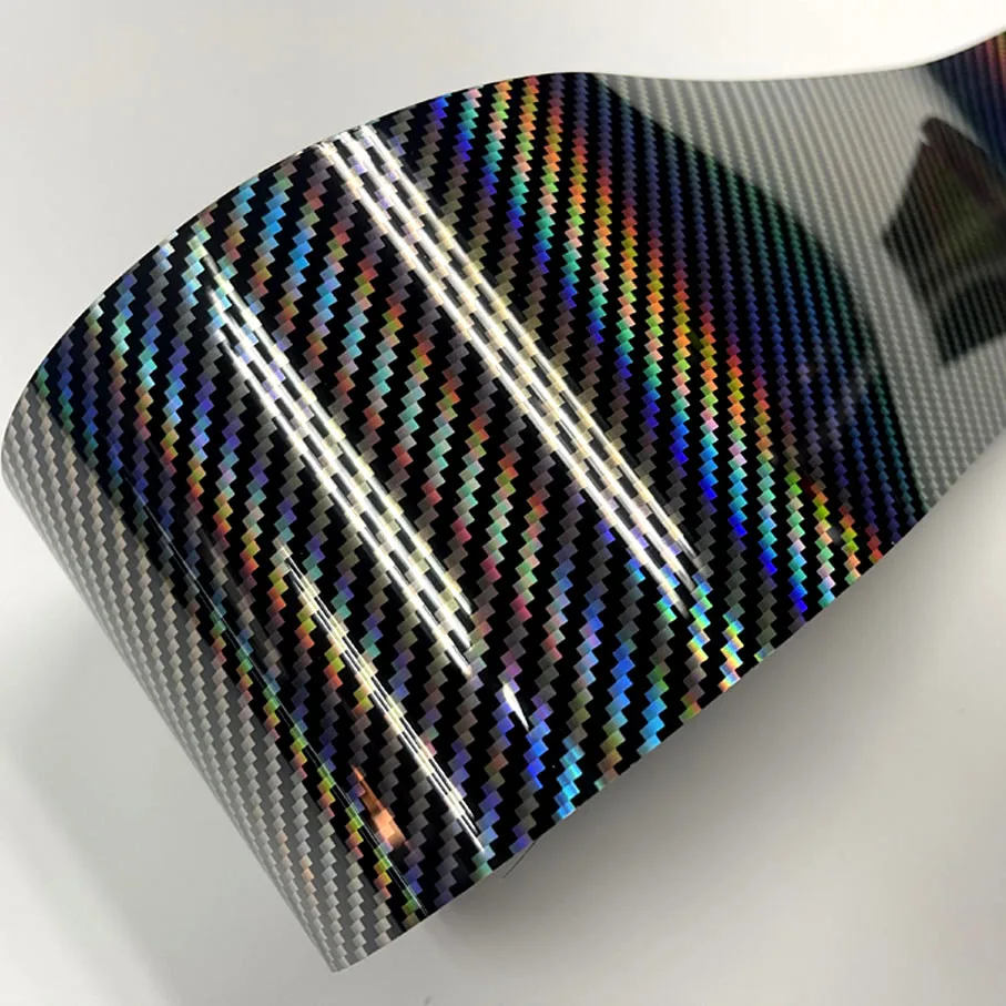 

Car Stickers Adhesive Wrap Vinyl Tuning Covering Film For Motorcycle Black Red Silver Blue Gold PET 5D Rainbow Carbon Fiber