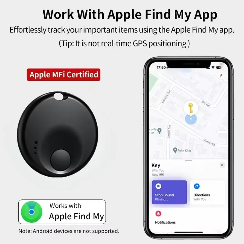 

Mini Tracker Smart Tag For Apple Find My Only for iOS MFi Finder Item Locator for Key Wallet Car Luggage Backpack