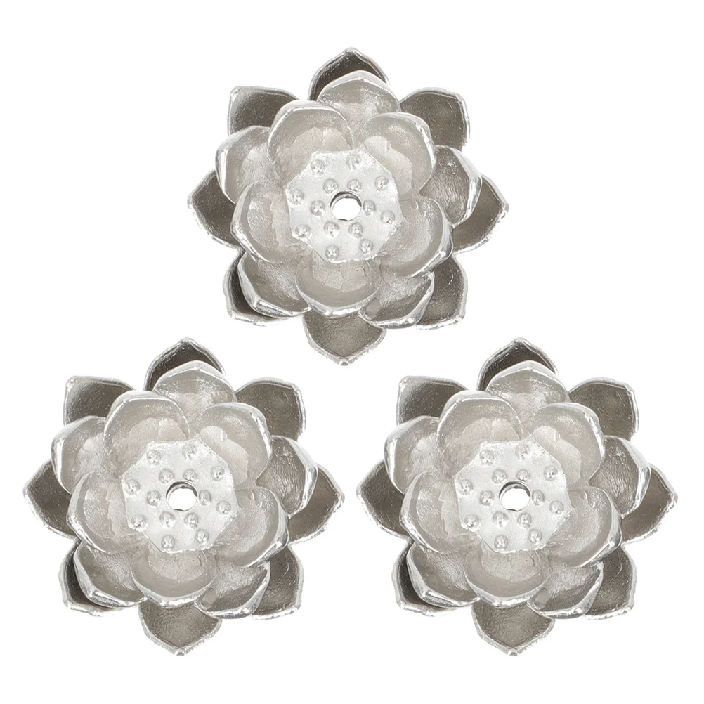 

3Pcs Style Lotus Incense Stick Holder Copper Burner Gold Finish Incense Holder Catcher Resin Charcoal for Indoor Outdoor