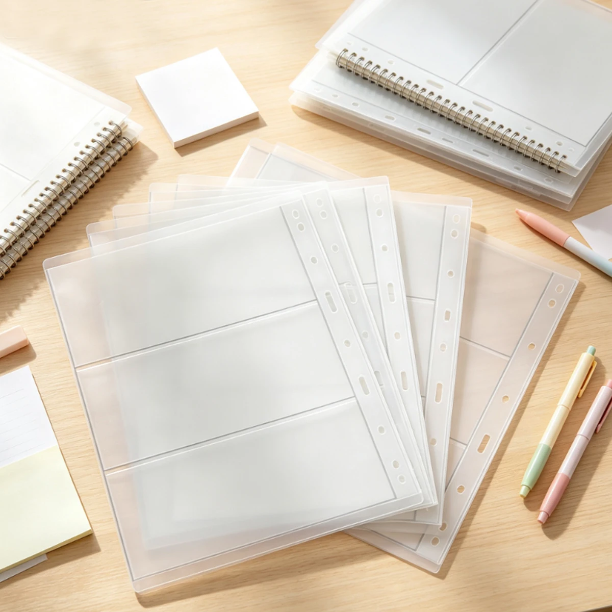 25Pcs 3-Pocket Clear Binder Refill Pages – Archival Currency Holders for Standard 3-Ring Binders, Perfect for Banknotes, ZSY