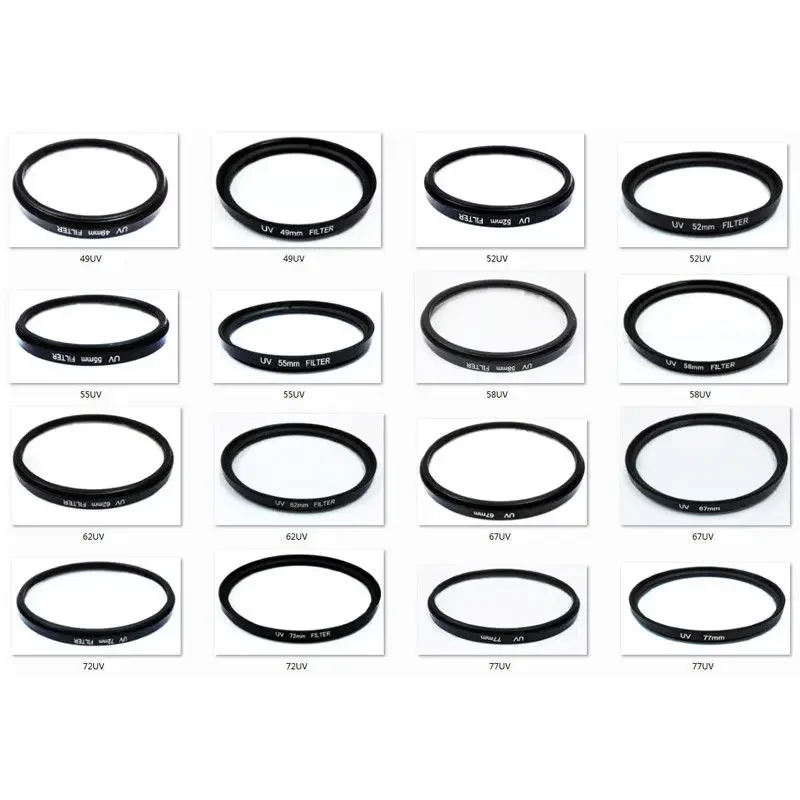 30 37 40.5 43 46 49 52 55 58 62 67 72 77 82mm DSLR/SLR Camera Lens UV Filter Protector For Sony Nikon Canon Lens Filter + Box