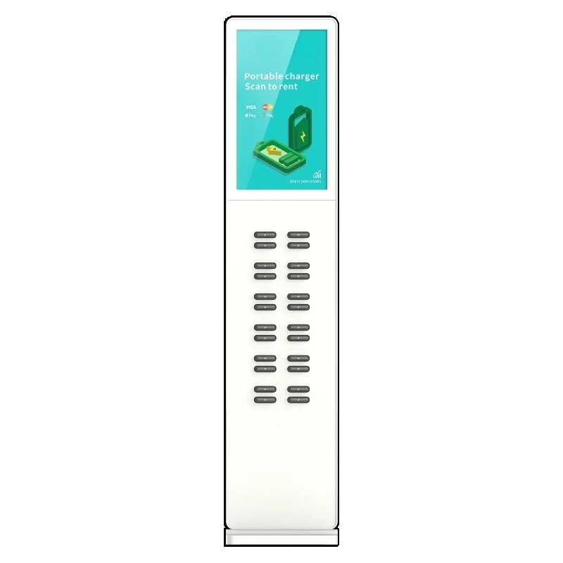 LCD Advertising Screen with Phone Charging Power Bank Rental Station for Phone Charging LCD Kiosk