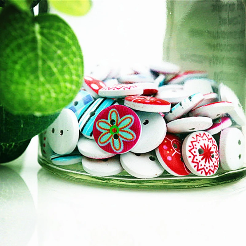 

100 шт. круглых деревянных пуговиц 15 мм, 2H, в клетку, винтажные, для детского вязания, скрапбукинга, декора, шитья одежды, аксессуары для рукоделия