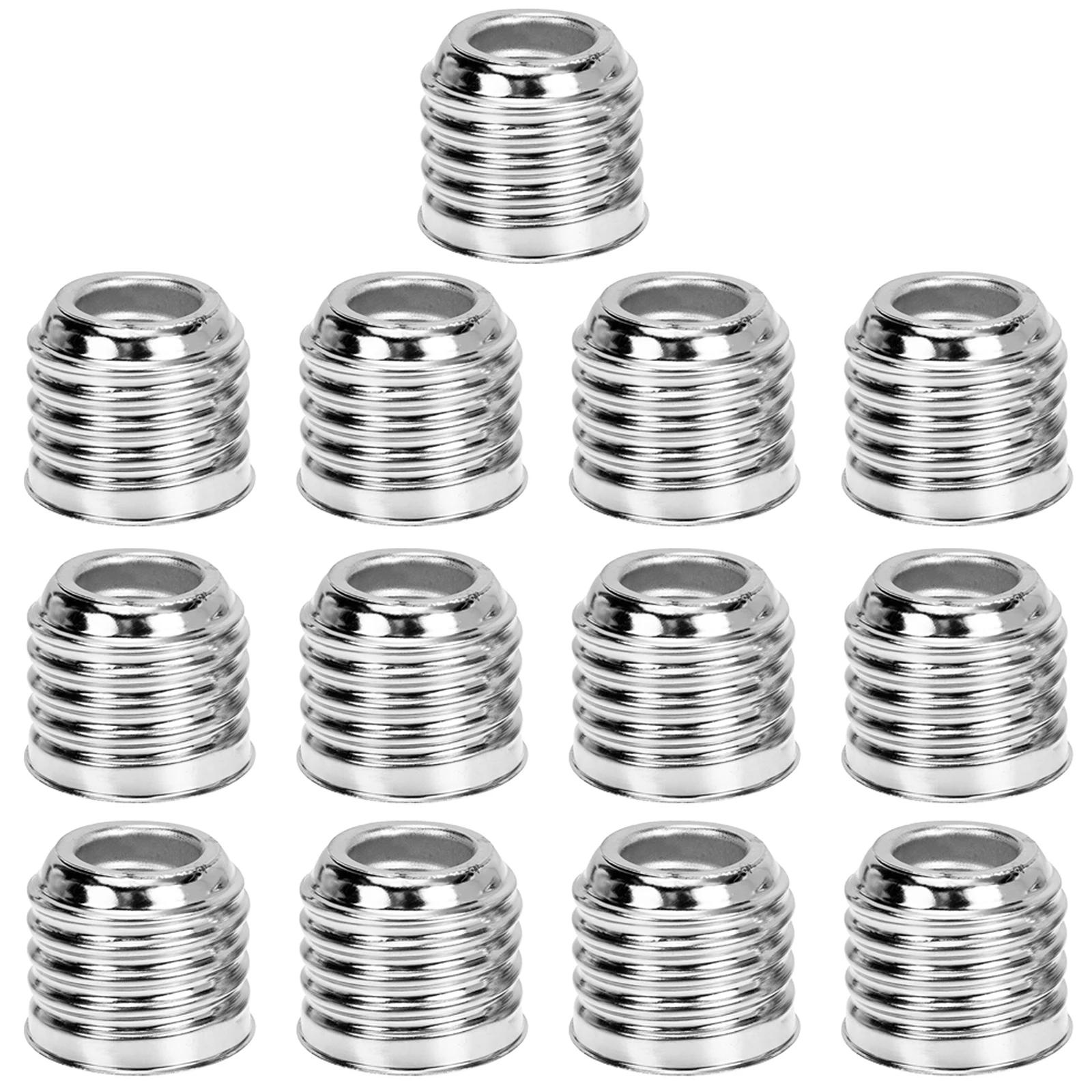 

15pcs Aluminum Bulb Adapter Small Screw Silver Light Bulb Adapter Color for Garage Workshop LED Light Converter Base