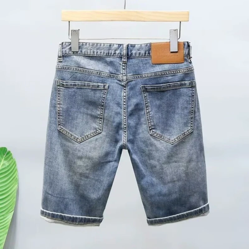 High Quality Men's Denim Shorts New Spring and Summer Sports Shorts Durable and Breathable Harajuku Short Jeans 28-36
