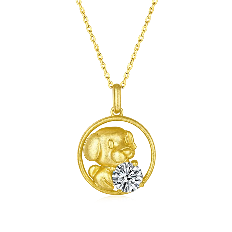 

Twelve Chinese Zodiac Signs Moissanite Necklace Pendant Antique Gold Plated S925 Sterling Silver for Women Party Birthday gift