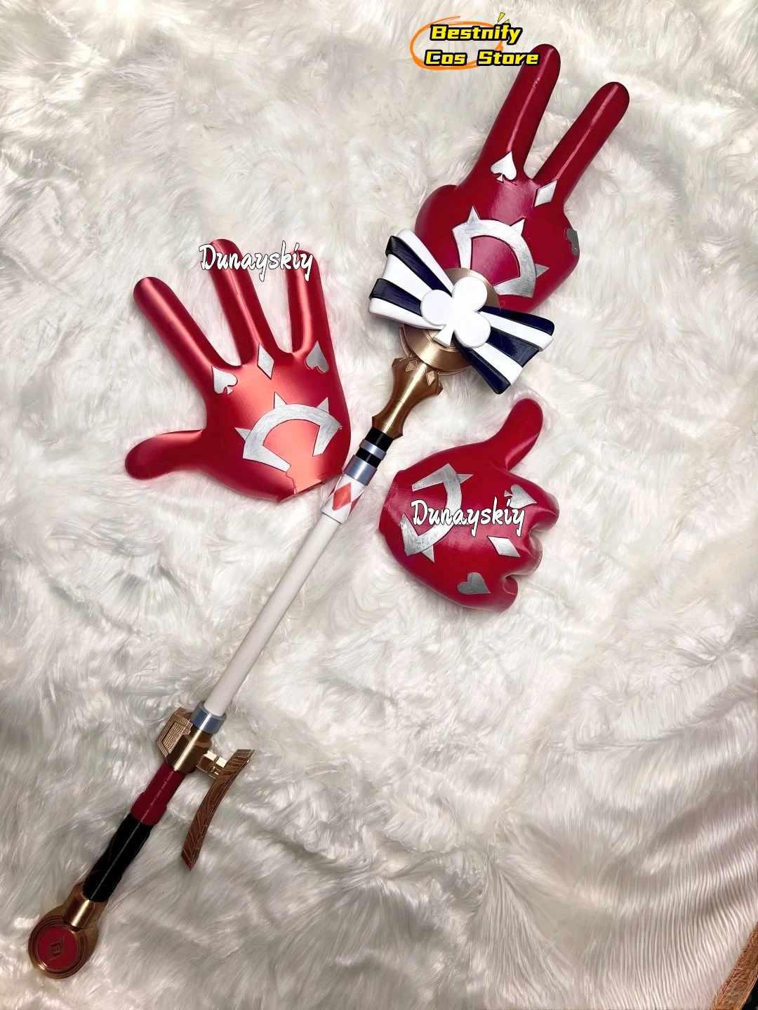 Bestnify Cos@Honkai Star Rail Sparxie - Peluca de cosplay rosa claro, pelo largo, accesorios para la cabeza, pendientes, accesorios para Halloween, carnaval, juegos de rol