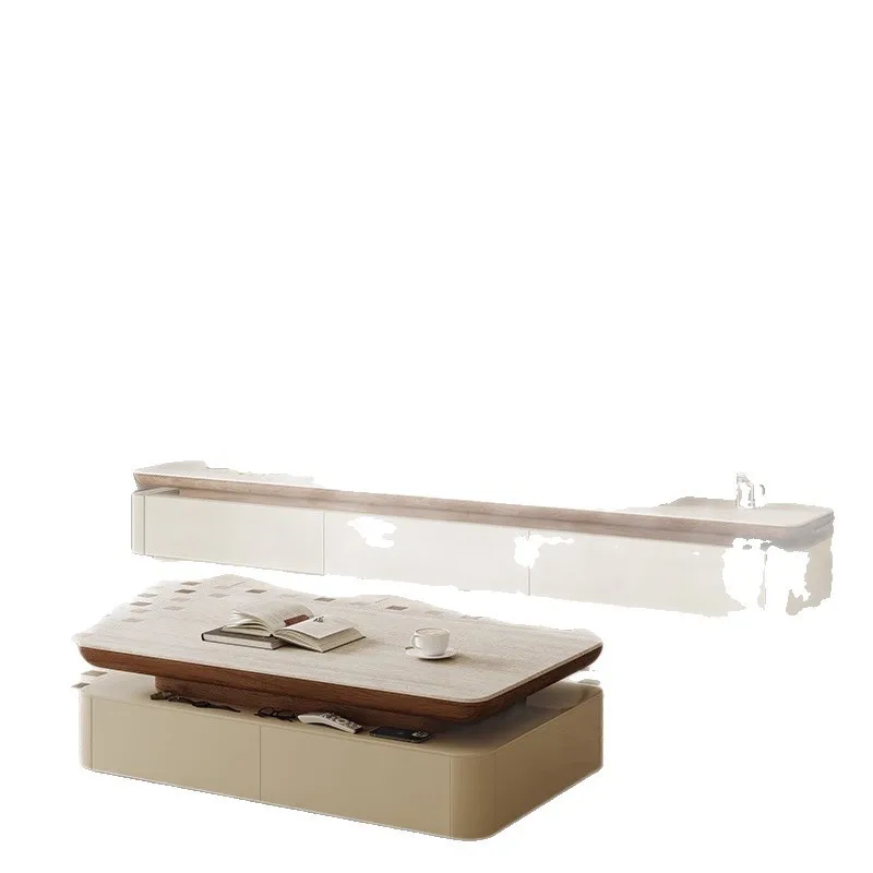 

Solid wood home modern coffee table, simple TV cabinet light luxury 2025 combination antique living room new small household