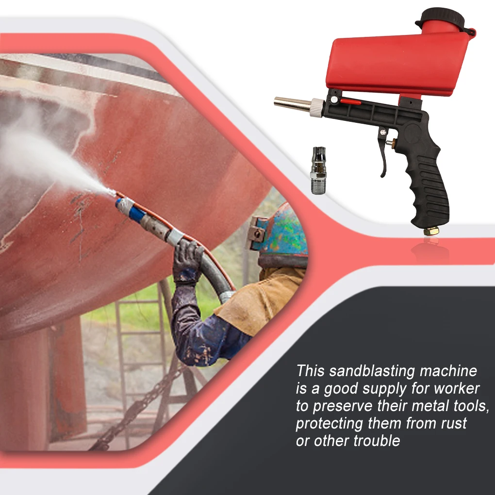 Adjustable Sandblasting Gun 90psi Portable Sand Blaster Sand Blasting Machine Gravity Small Handheld Pneumatic Blasting Gun