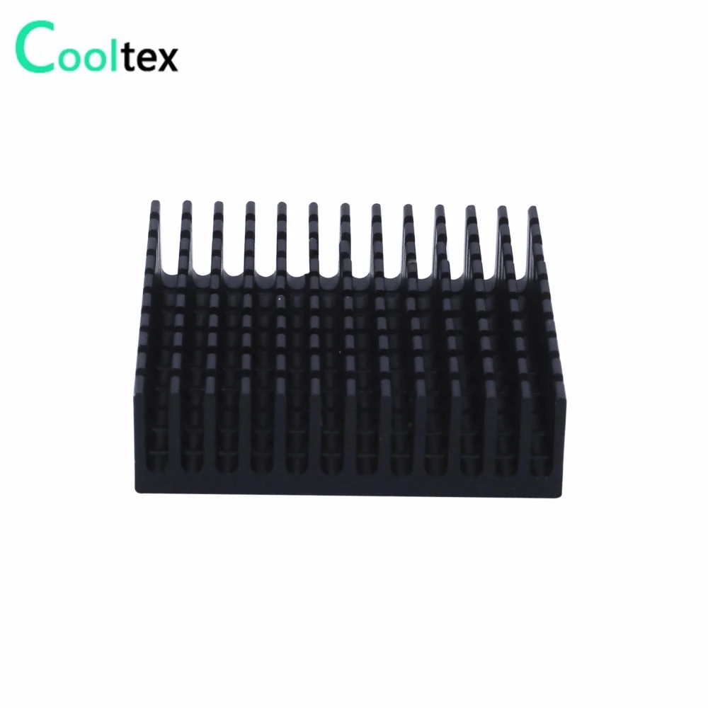 (2pcs/lot) 100% new 40x40x11mm Aluminum heatsink Extruded black  radiator heat sink for Electronic heat dissipation cooling