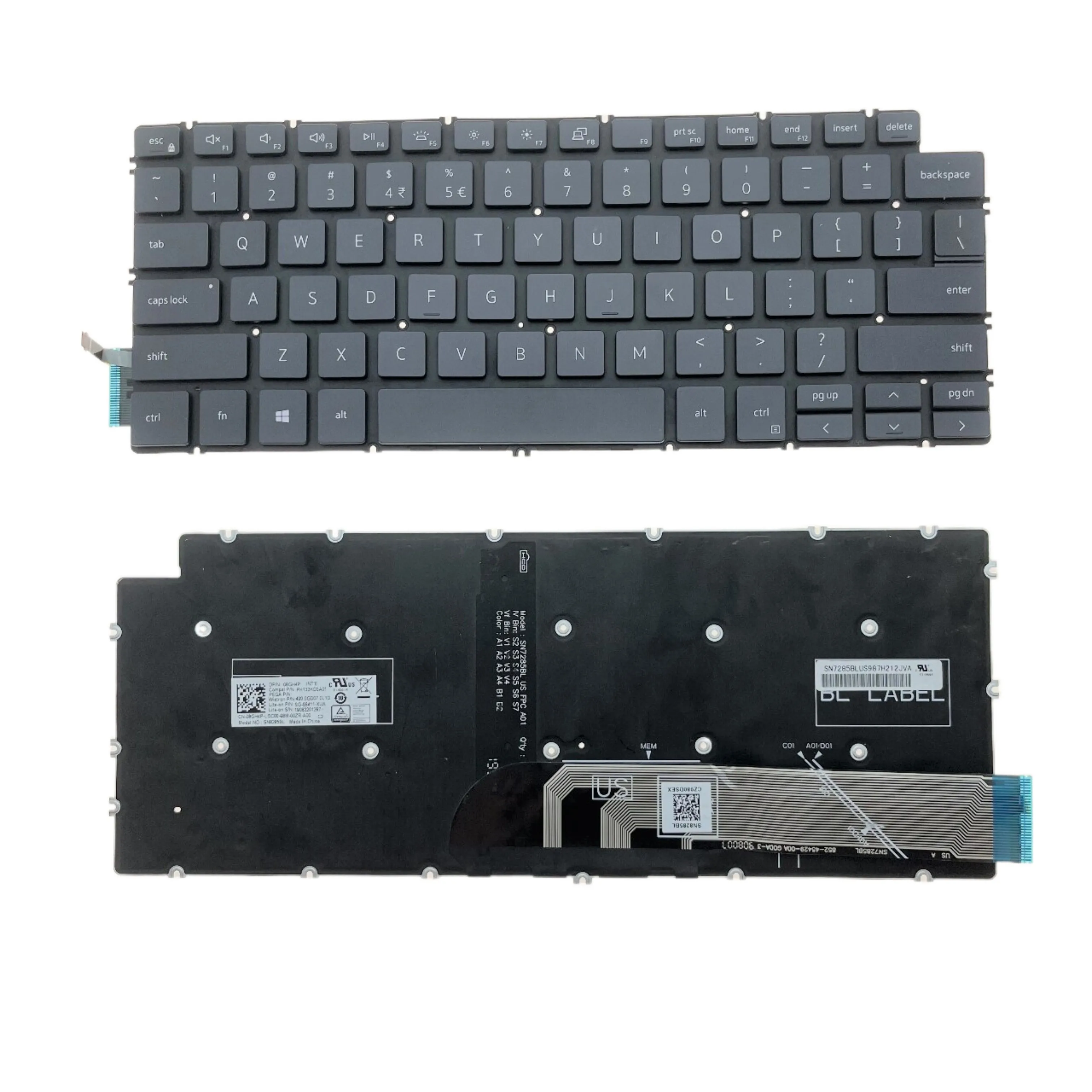 

New/Orig US Backli Keyboard For Dell Inspiron 13 5390 5391 7391 14 5490 5491 7491 5498 7490 5493 keyboard replacement FRU 08GH4P