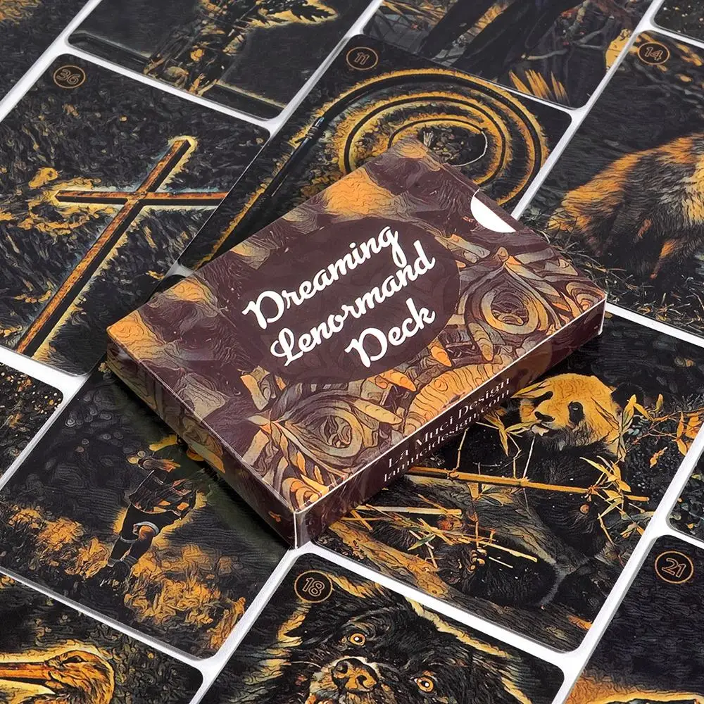 9*6.5cm Dreaming Lenormand Deck By Esra Dagtekin Mirt Communication Compared To Tarot 36 Pcs Card Deck Captivating Esoteric Art