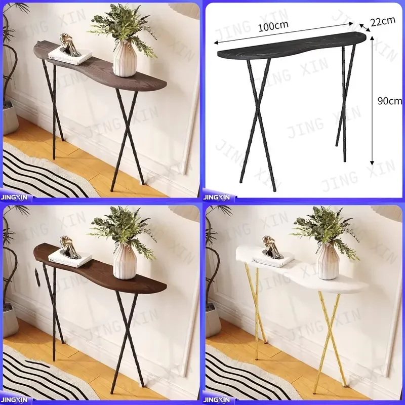 Custom for Modern Minimalist Console Table Unique Storage Entryway Furniture Aesthetic Living Room Sofa Side Table Decor