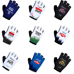 Blue M Team Sports Cycling Gloves Half Finger Men Women Road Bike Gloves Running Fitness Gym Riding Bicycle Gloves