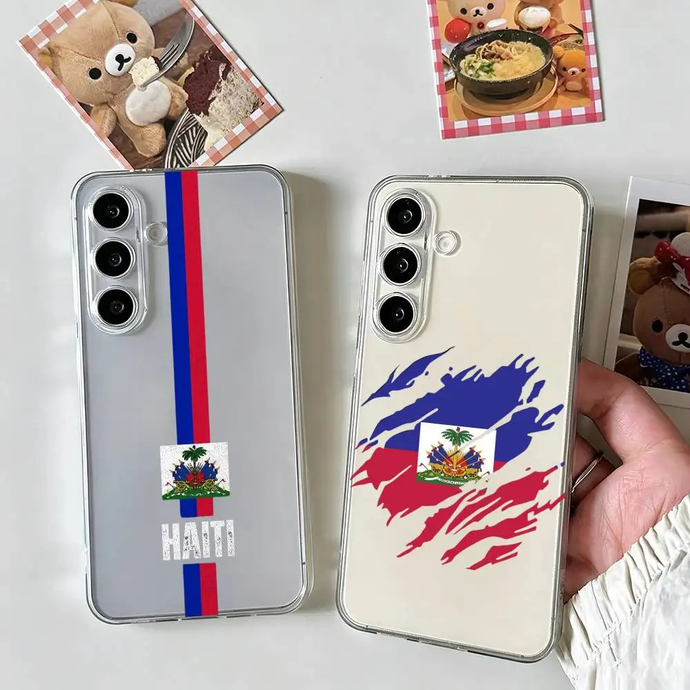 

Flag of Haiti Haitian Phone Case For SamsungA10,12,20,21S,30,31,40,50,51,52,70,71 Transparent Cover