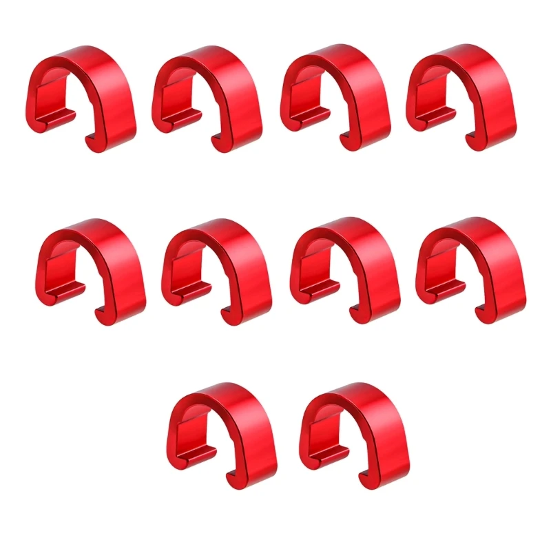 10 Pcs Aluminum Alloy Bike Cable C-clips Brake Cable Housing Clip Fixed Clamps Brake Derailleur Shifts Cable Clip