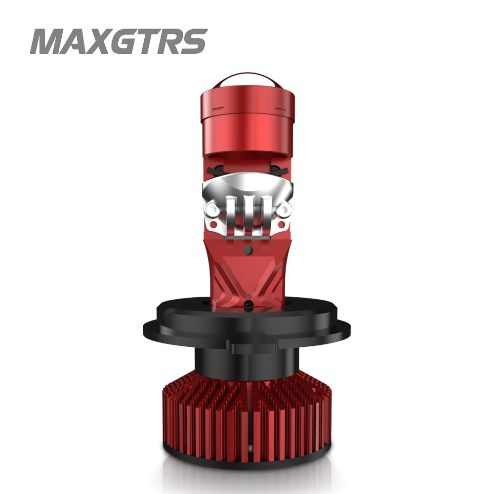 

Maxgtrs H4 LED Headlight Bulb Canbus with Lens 55W High Power Turbo High/Low Beam Headlamp For Motorbike Scooter Running Light
