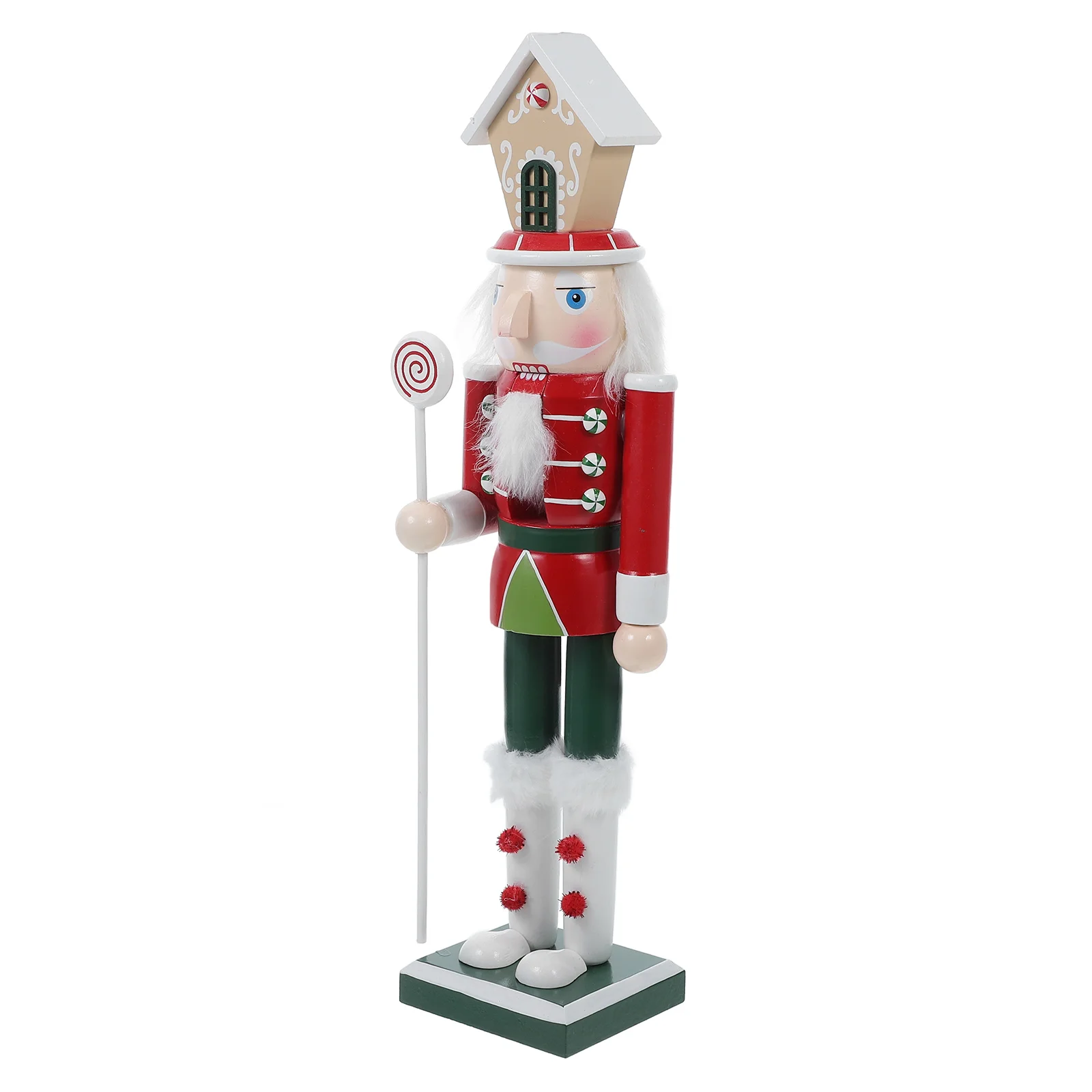 Christmas Present Desktop Home Wooden Nutcracker Puppet Decor Party Ornament Xmas Halloween Decoration