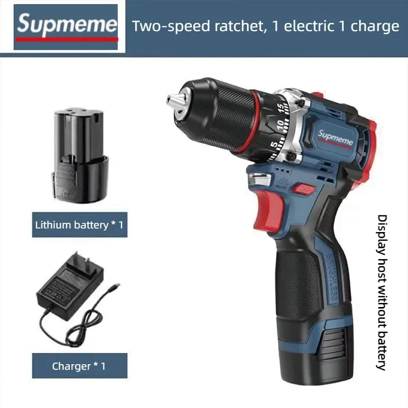 Brushless Electric Drill Cordless Impact Drill Metal Ratchet Chuck Electric Hand Drill Household Electric Screwdriver Power Tool