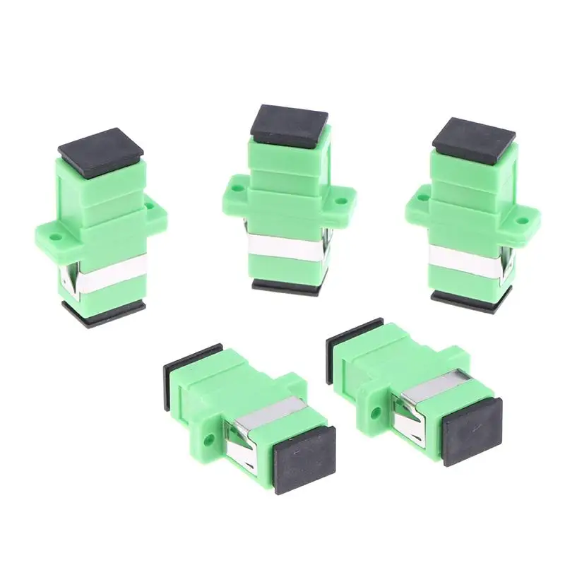 10/20/30PCS Fiber Optic Simplex Coupler SCAPC Connector SM Optical Fiber Adapter Single Mode Flange Fiber Tools
