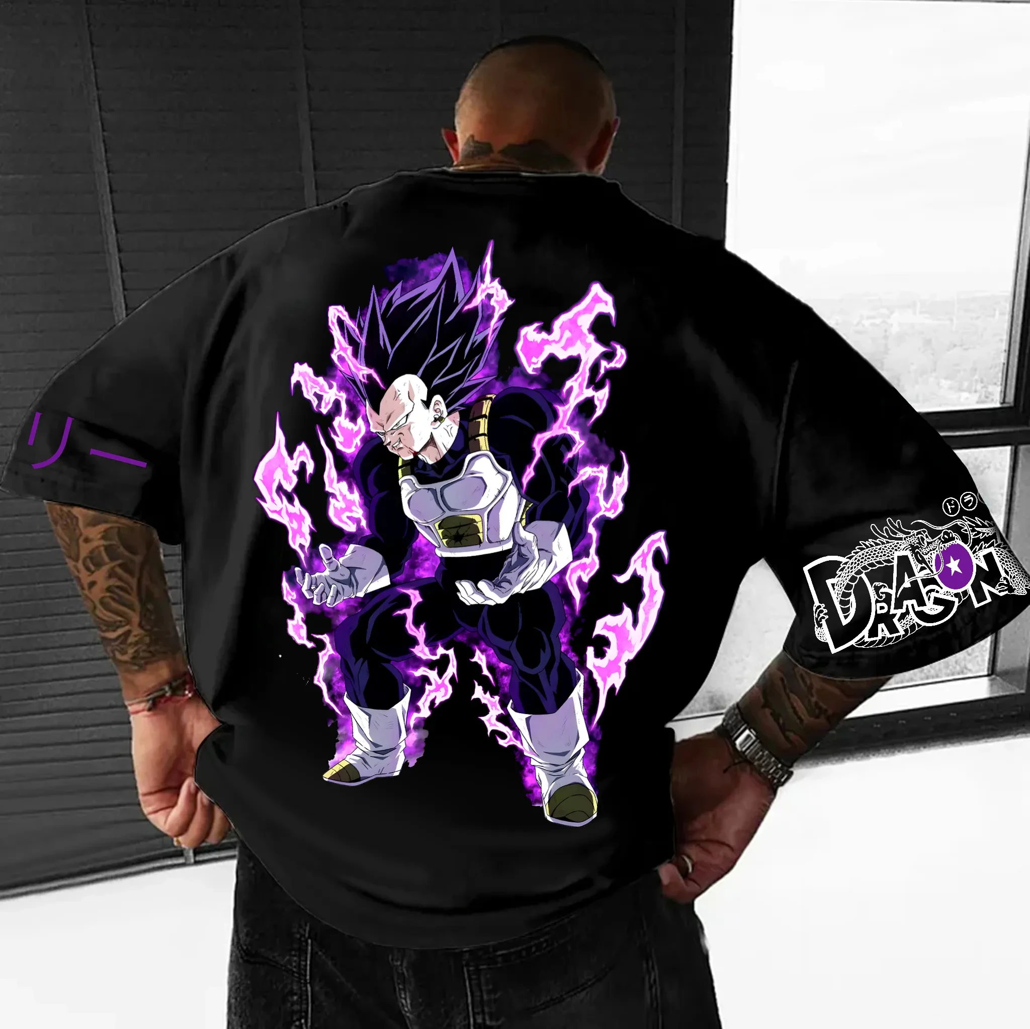 لعبة دراغون بول Wukong فيغيتا الطرفية تي شيرتات قصيرة الاكمام أنيمي 2025 الصيف الرجال والنساء القطن Harajuku توب Ins