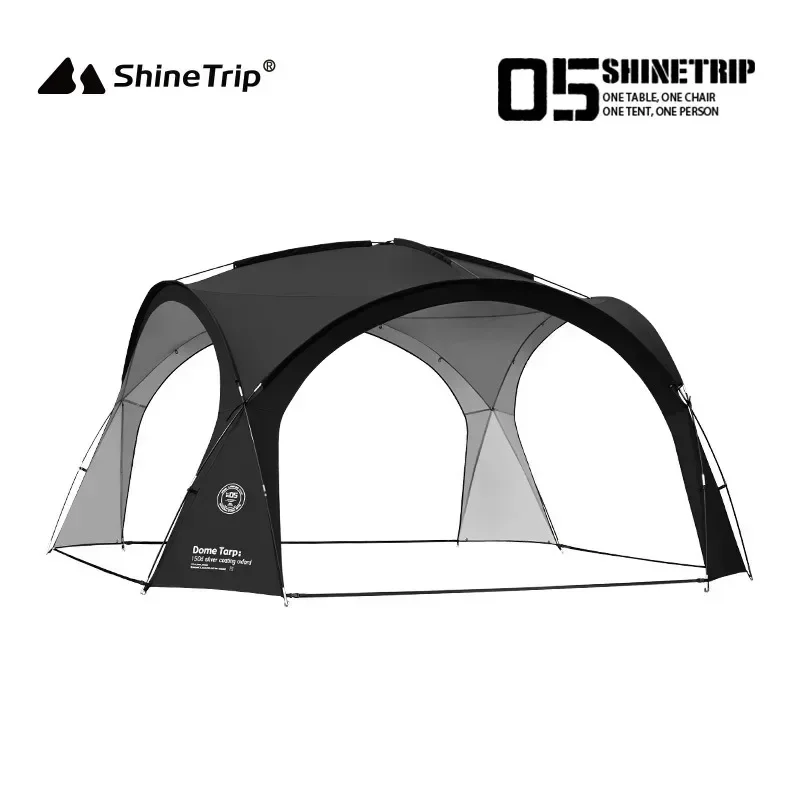 ShineTrip New Outdoor Round Dome Canopy Tent Multiplayer Waterproof Sunproof Camping Oversized Enclosure Fabric  Mesh Dome Set