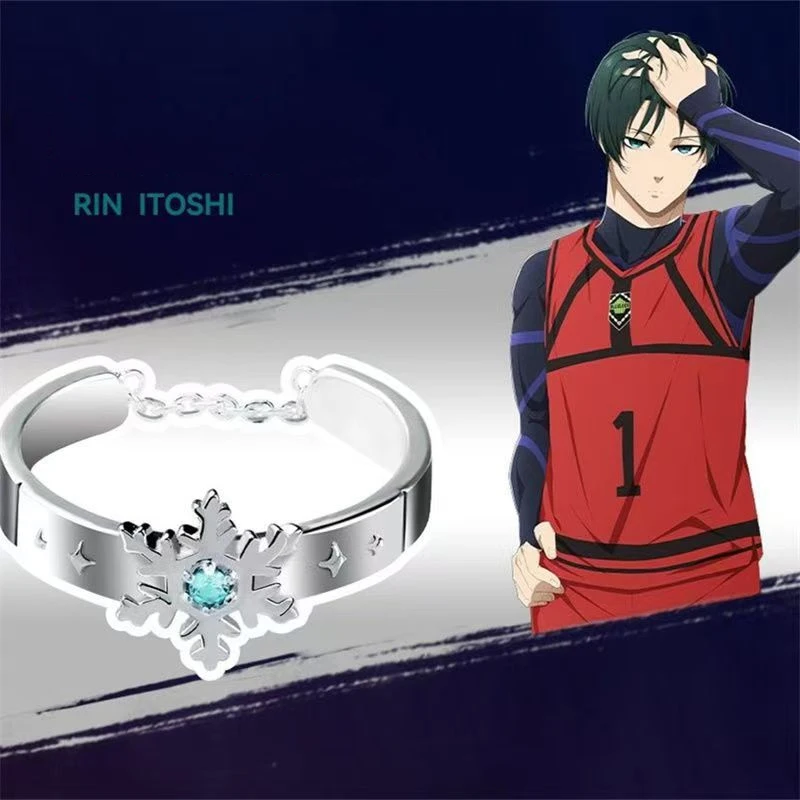 Anime BLUE LOCK Isagi Yoichi Bachira Meguru Chigiri Hyoma Nagi Seishiro Cosplay Ring Unisex Opening Adjustable Jewelry Accessory