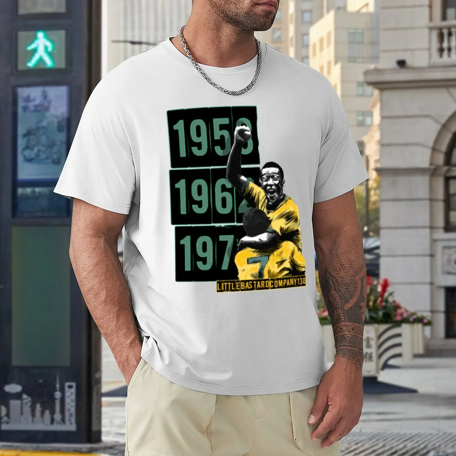 Kemp-Camiseta con estampado de Nascimento y Pelés para mujer, ropa de fútbol de Brasil 9, con gráfico de campaña, talla Vintage de EE. UU.