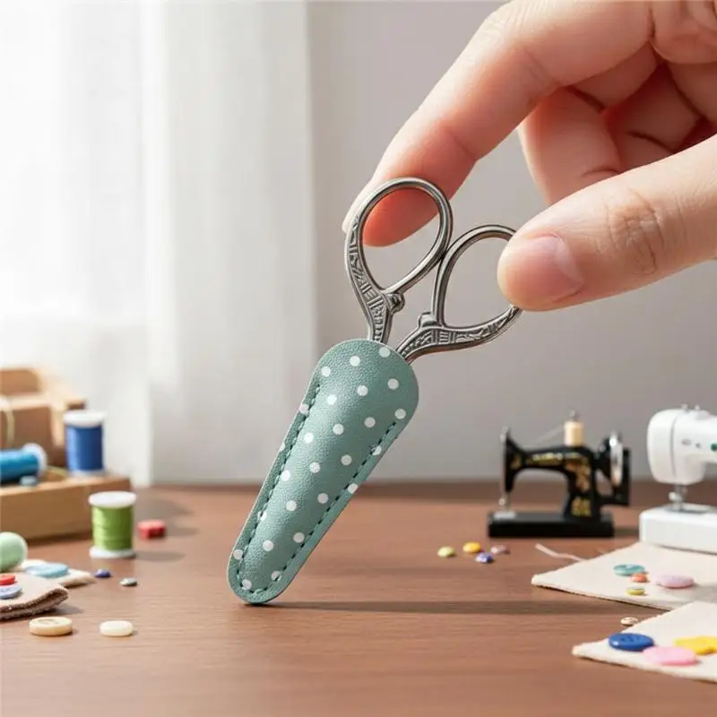 PU Leather Scissors Covers Sheaths for Secure Tip Protection in Busy Workshops