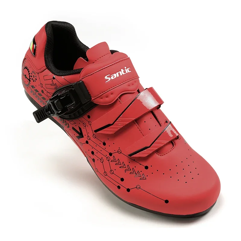 Santic Cycling Shoes Unisex Men Women Outdoor Breathable Bicycle Sneakers Adjustable Leisure Road Bike Riding Shoes Asian Size