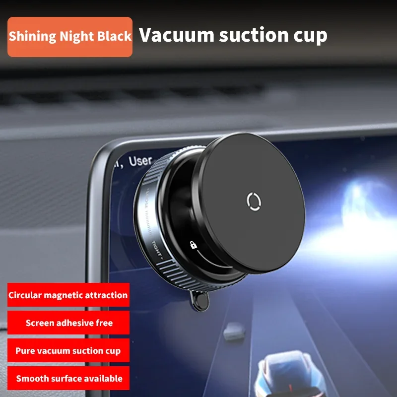 

WONDRARISE 360° Rotating Car Phone Holder with 5KG Vacuum Suction, Universal for 4.7-7" Phones, Zinc Alloy & ABS, 130mAh Battery