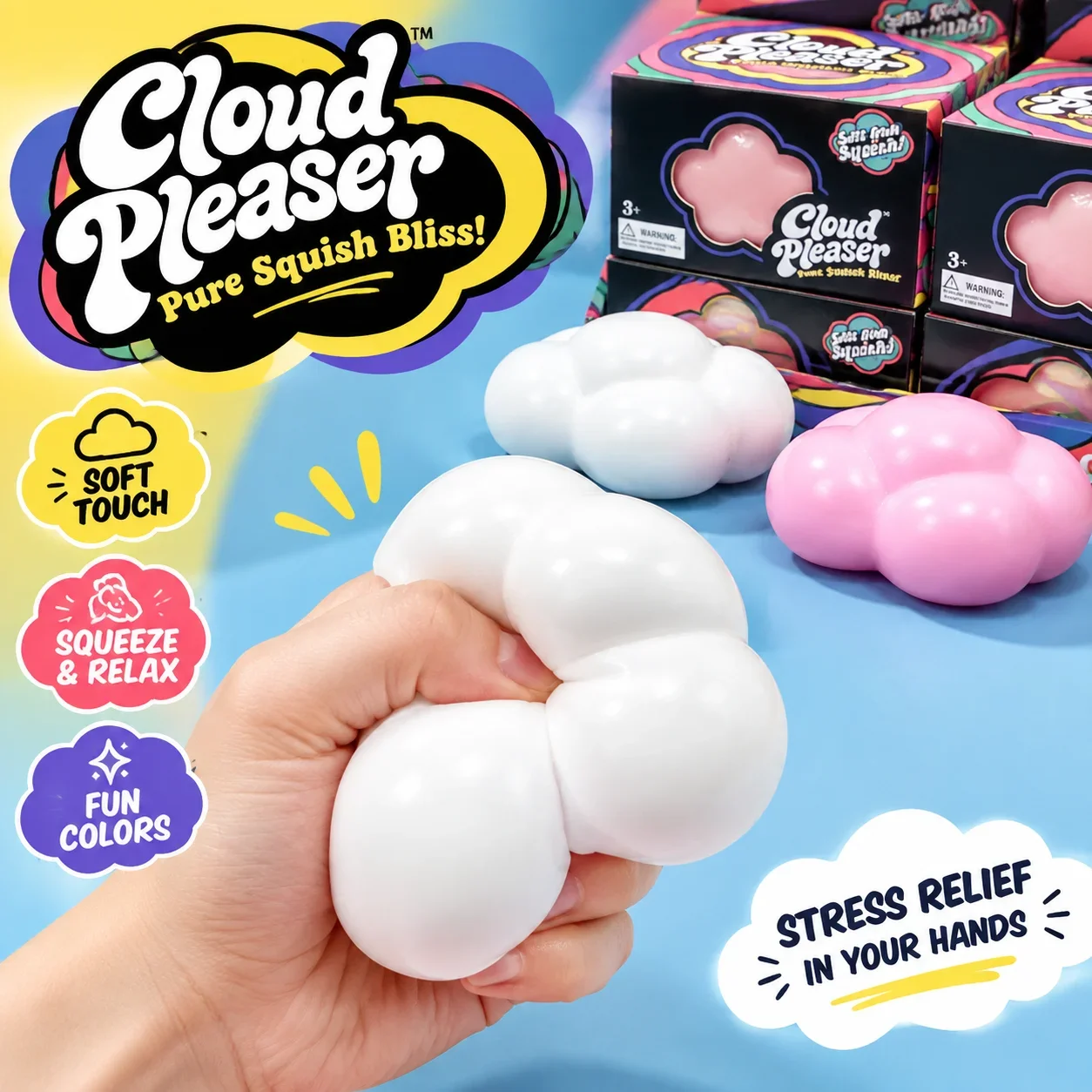 Little Cloud Squishy Toy Moldable Blocks Pearlescent Stress Ball Creative Stress Relief Fidget Toys Cross Border Wholesale