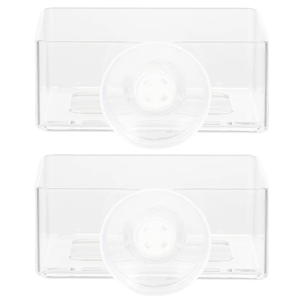 

2Pcs Acrylic Fish Feeding Ring White Transparent Suction Cup Aquarium Feeder for Tropical Fish Tank Floating Food Feeding Tool