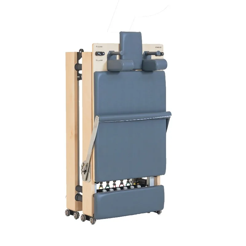 YTYIN صالة الألعاب الرياضية واللياقة البدنية واليوجا المصلح بيلاتيس ممارسة خشب القيقب بيلاتيس قابلة للطي #5