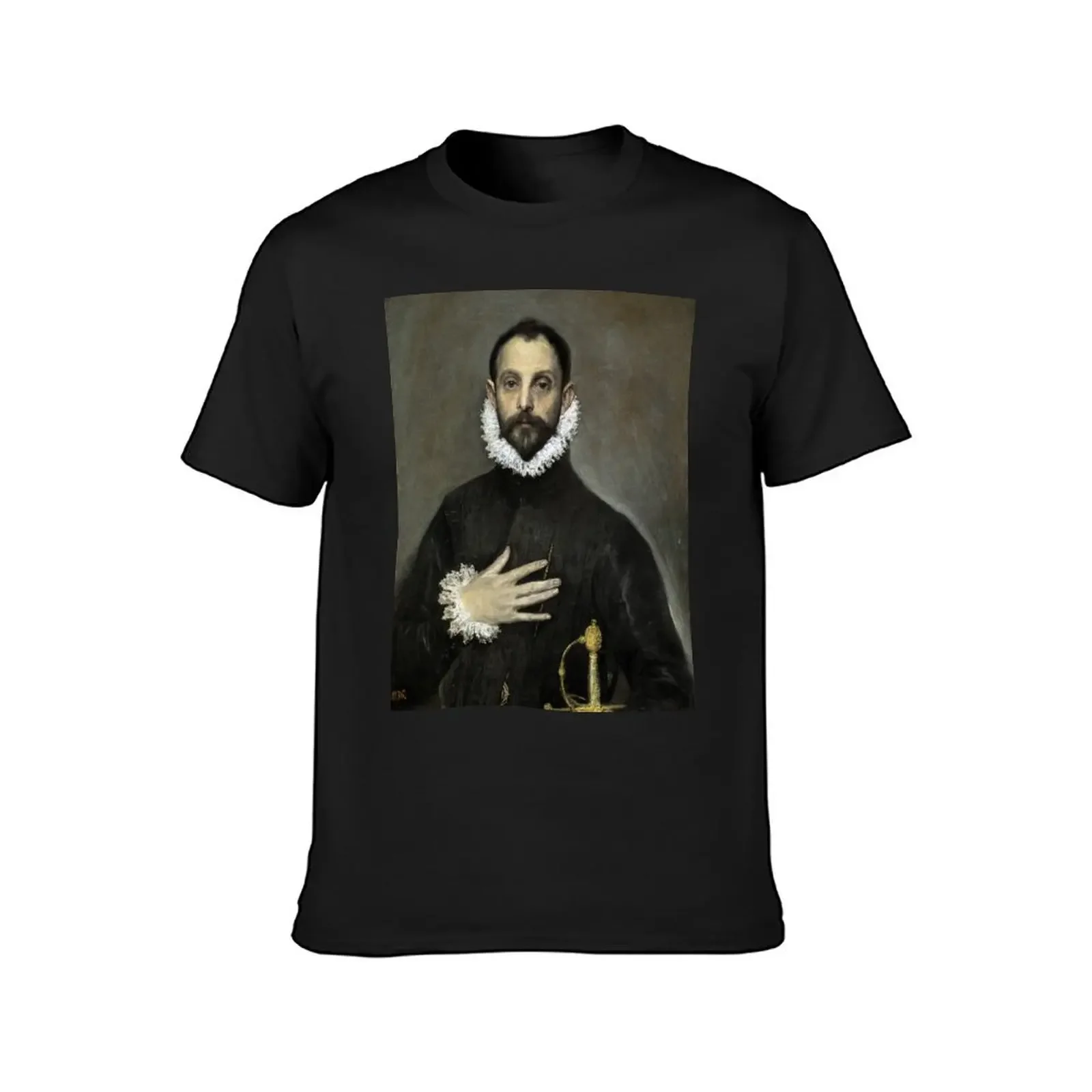 The Nobleman with his Hand on his Chest by El Greco T-Shirt Louboutins blacks t shirt men