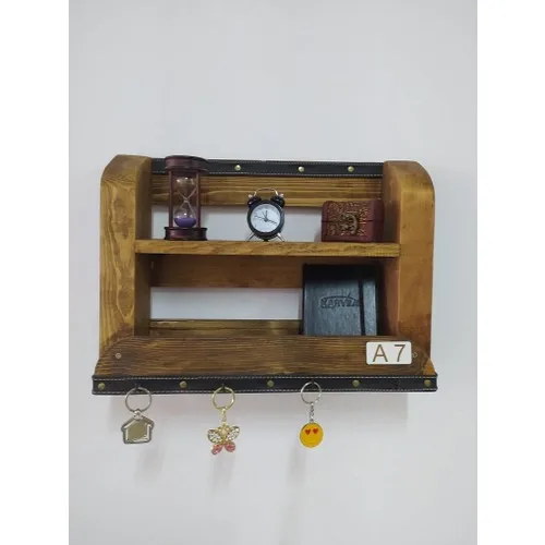 Blue Energy Decorative Wooden Key Hanger and dekorarif Wall Mail Rack