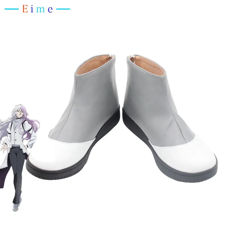 

Anime Bungo Stray Dogs Sigma Cosplay Shoes PU Leather Shoes Halloween Carnival Boots Cosplay Prop Custom Made