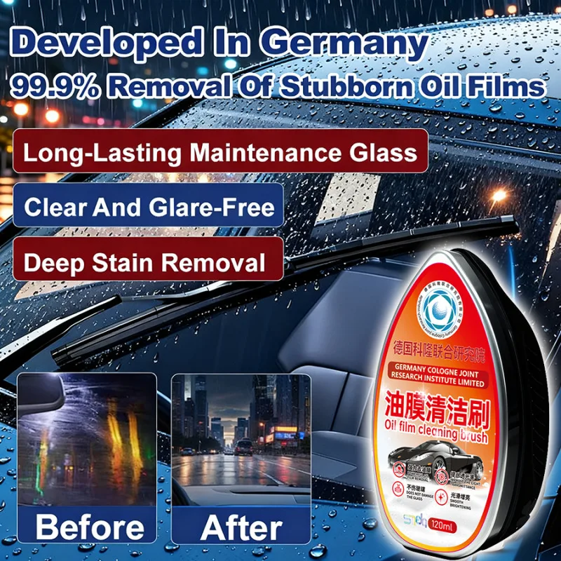 ممسحة فيلم زيت زجاج السيارة ألمانيا الزجاج الأمامي بالفرشاة مزيل زيت النافذة الجانبية إزالة التلوث وإزالة الطلاء قوية و