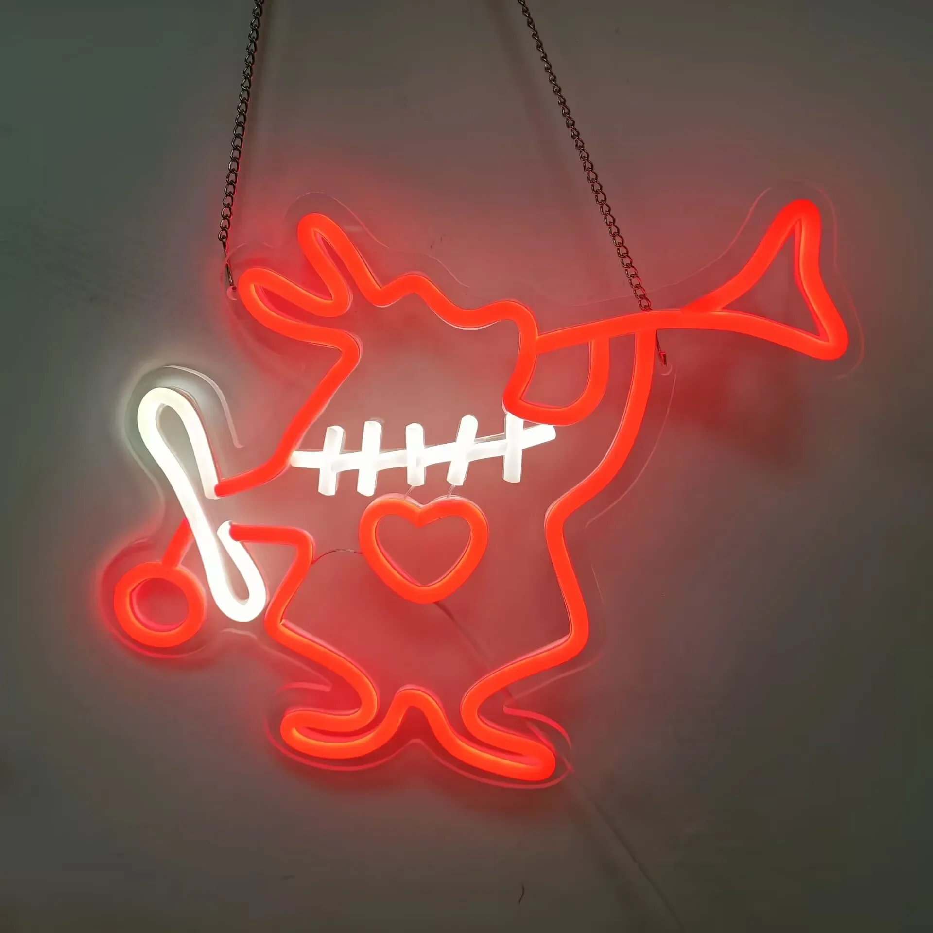 عيد الميلاد LED النيون تسجيل USB عكس الضوء الكلب ضوء النيون تسجيل ل غرفة نوم بار حفلة عيد ميلاد هدية جدار ديكور هدايا عيد الميلاد #1