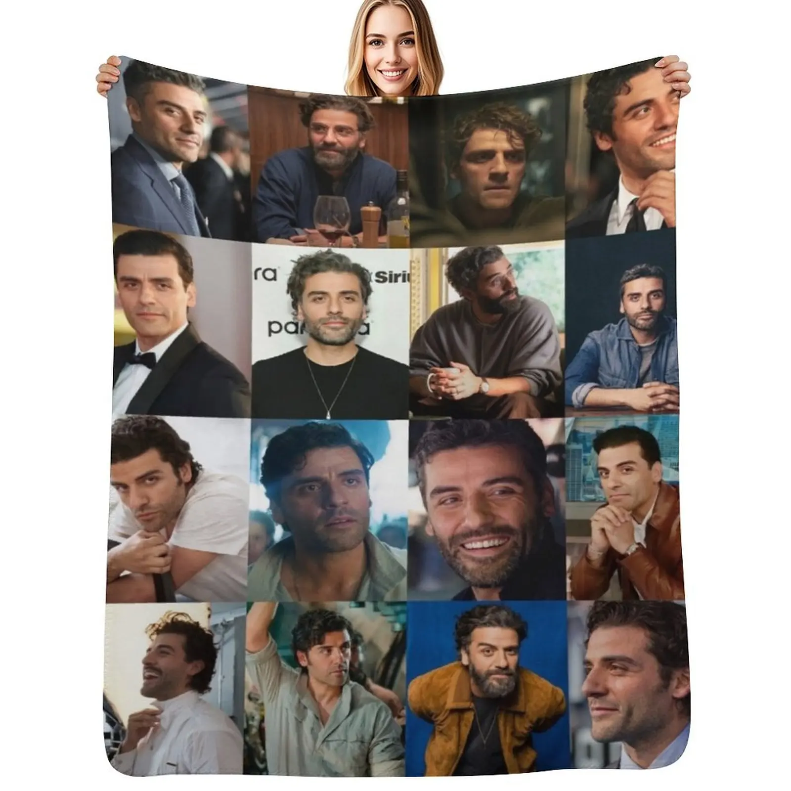 Oscar Isaac Throw Blanket Soft Warm Blanket Gift for Grandparents