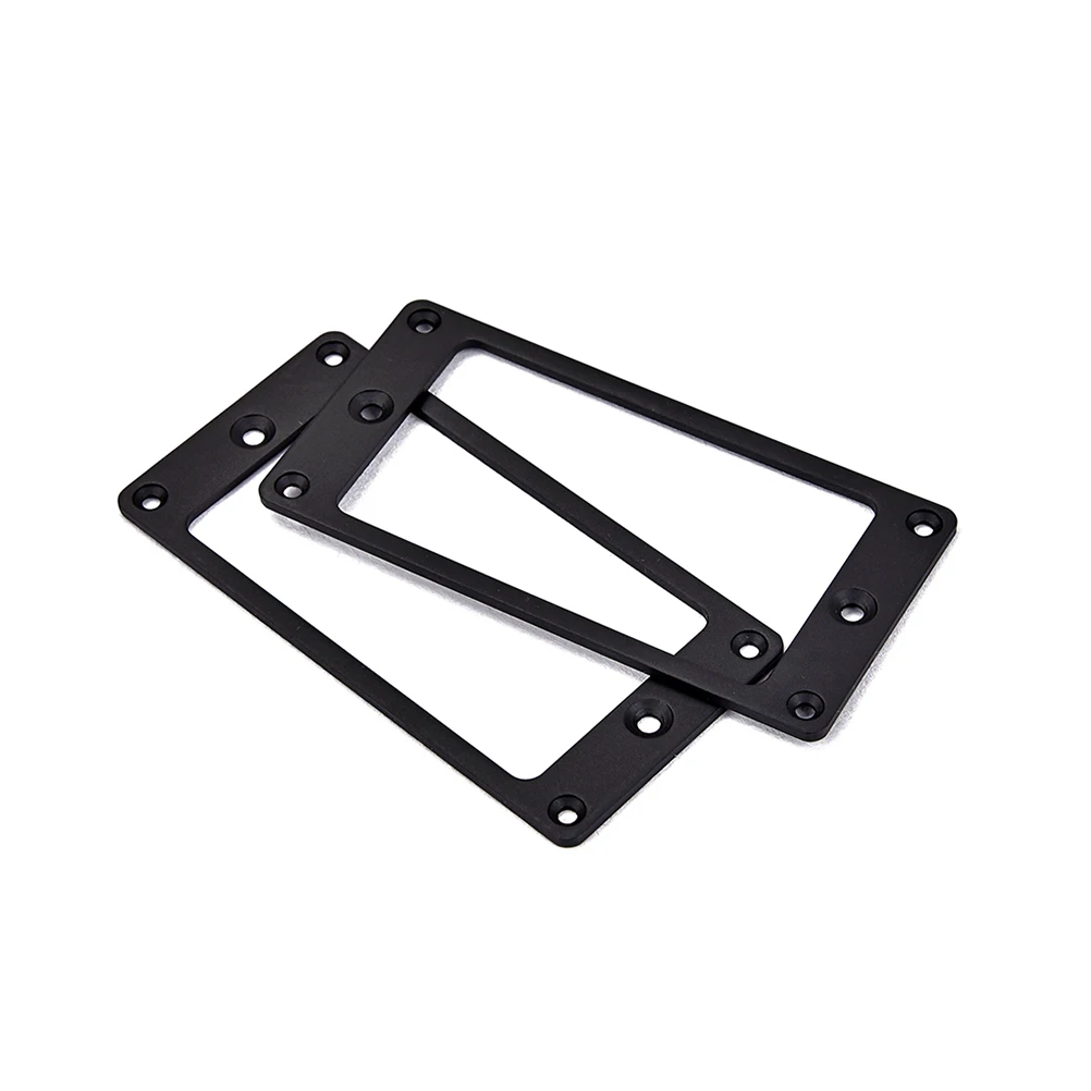 

2Pcs Metal Guitar Accessories Curved Bottom Frame Humbucker Pickup Ring For Lp Guitars Black