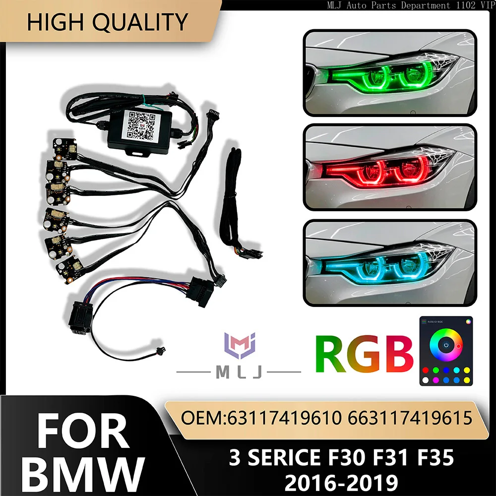 64 Colors RGB For 2016-2019 BMW 3 Series F30 F31 F35 LCI LED CSL Style Control By Phone Car Accessories 63117419610 63117419615