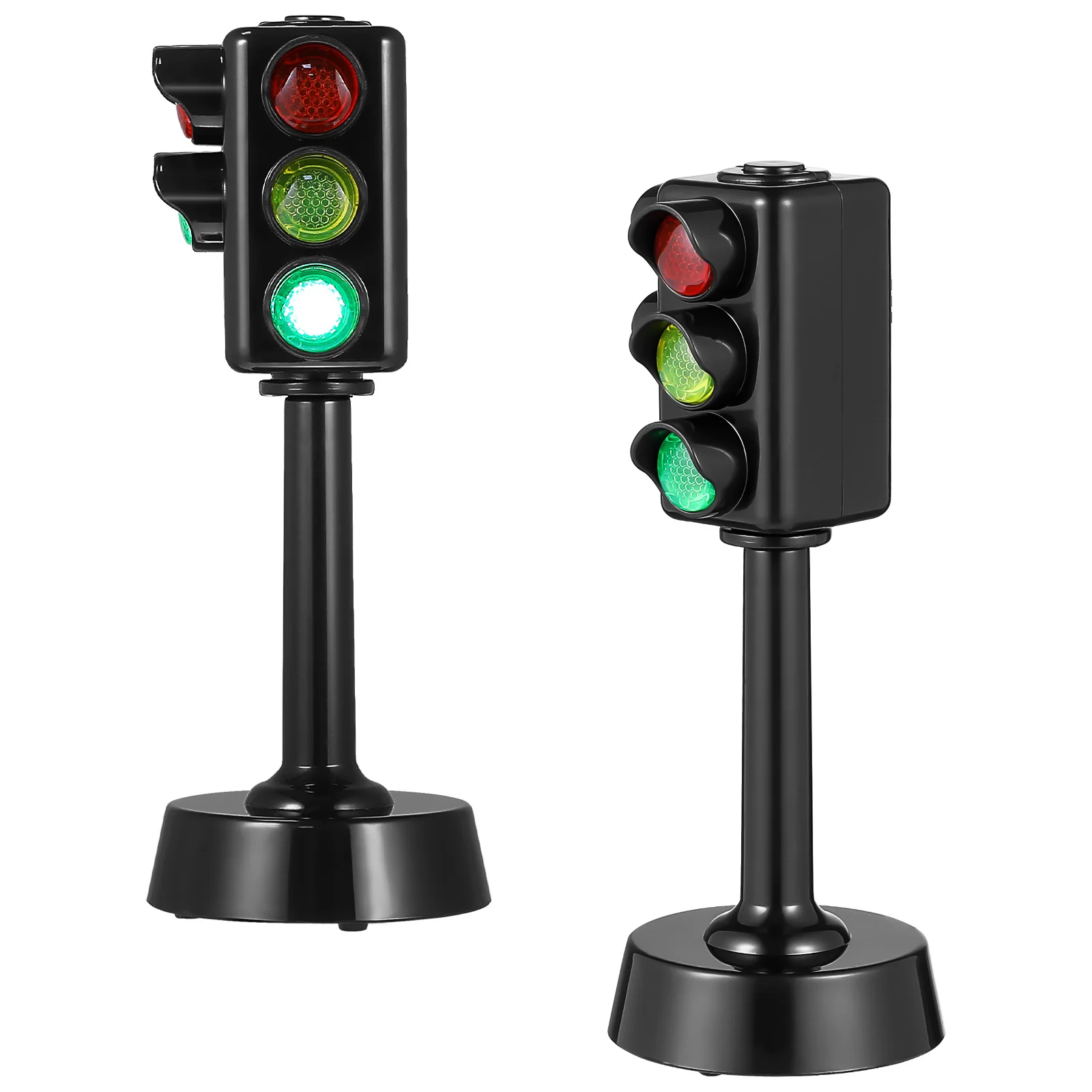 2 Pcs Miniatures Toys Traffic Light Model Ornament Decorate Signal Sound Road Lights Child Toddler