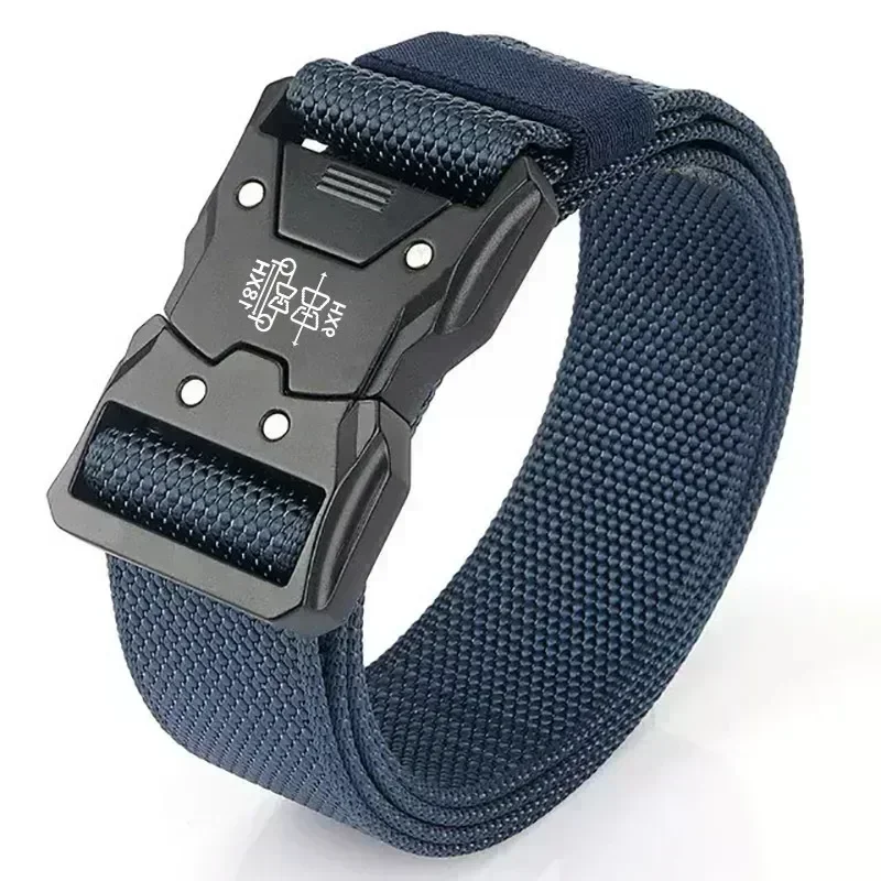 Men Belt Outdoor Hunting Tactical Multi Function Buckle Belt Canvas Decoration Jeans Plastic Buckle Apparel Accessories Belt