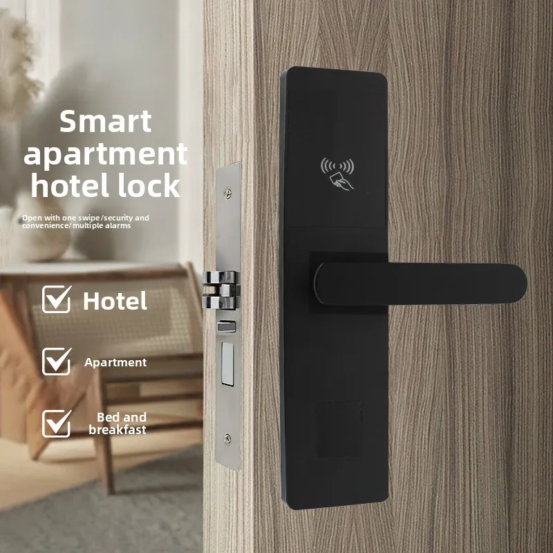 

Hotel Room Swipe Card Smart Door Lock Hotel Apartment IC Card Induction Belt Management System Mechanical Key Wooden Door Lock