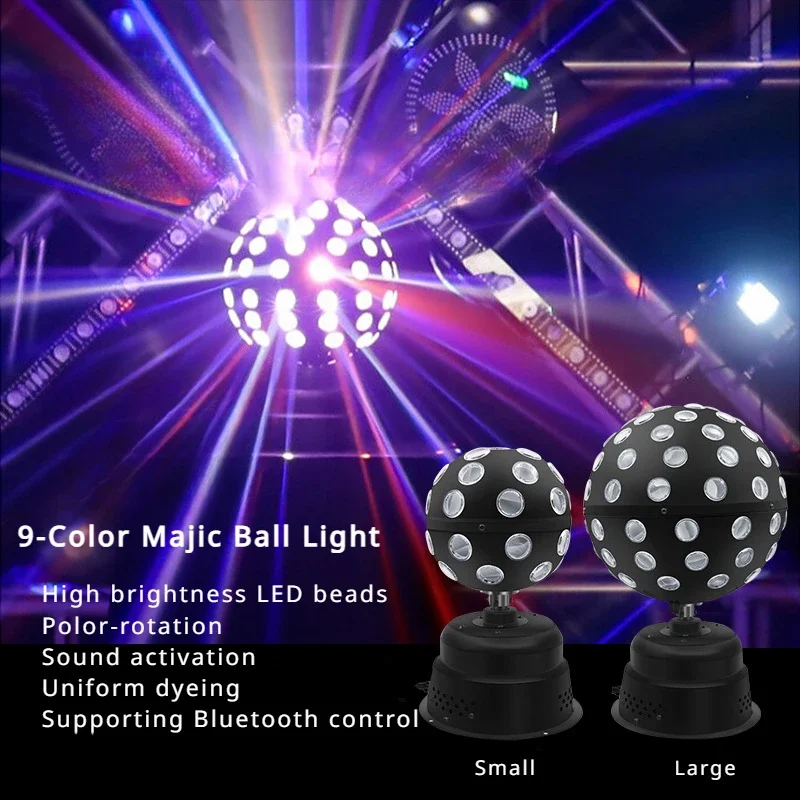 Colorful Rotating Ball Stage Light Sound Activated Remote Control Atmosphere Party Light for KTV Flash Club DJ Disco Light Luces