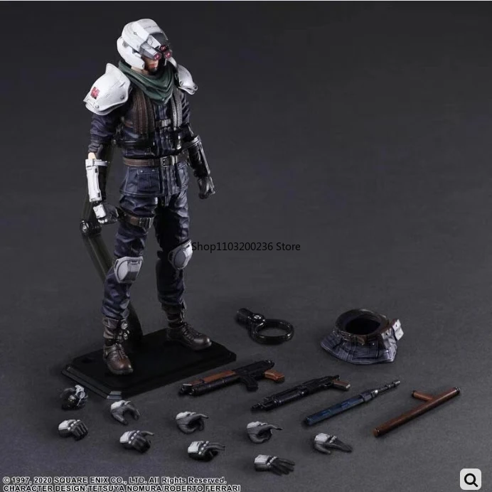 Original SQUARE ENIX PLAY ARTS Space Warrior Shinra Security Guard Final Fantasy VII Remake Version Action Figures AssemblyModel