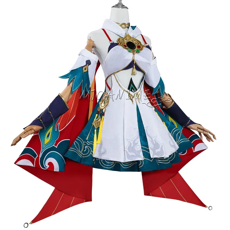 Honkai estrela ferroviário cosplay traje espada caçador e roda de chama octet yunli terno feminino halloween carnaval vestido de festa