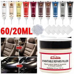 60/20ml Leather Filling Paste Natural Leather Filler Repair Compound Leather Restoration Cream For Tears Crack Burns Holes Fille