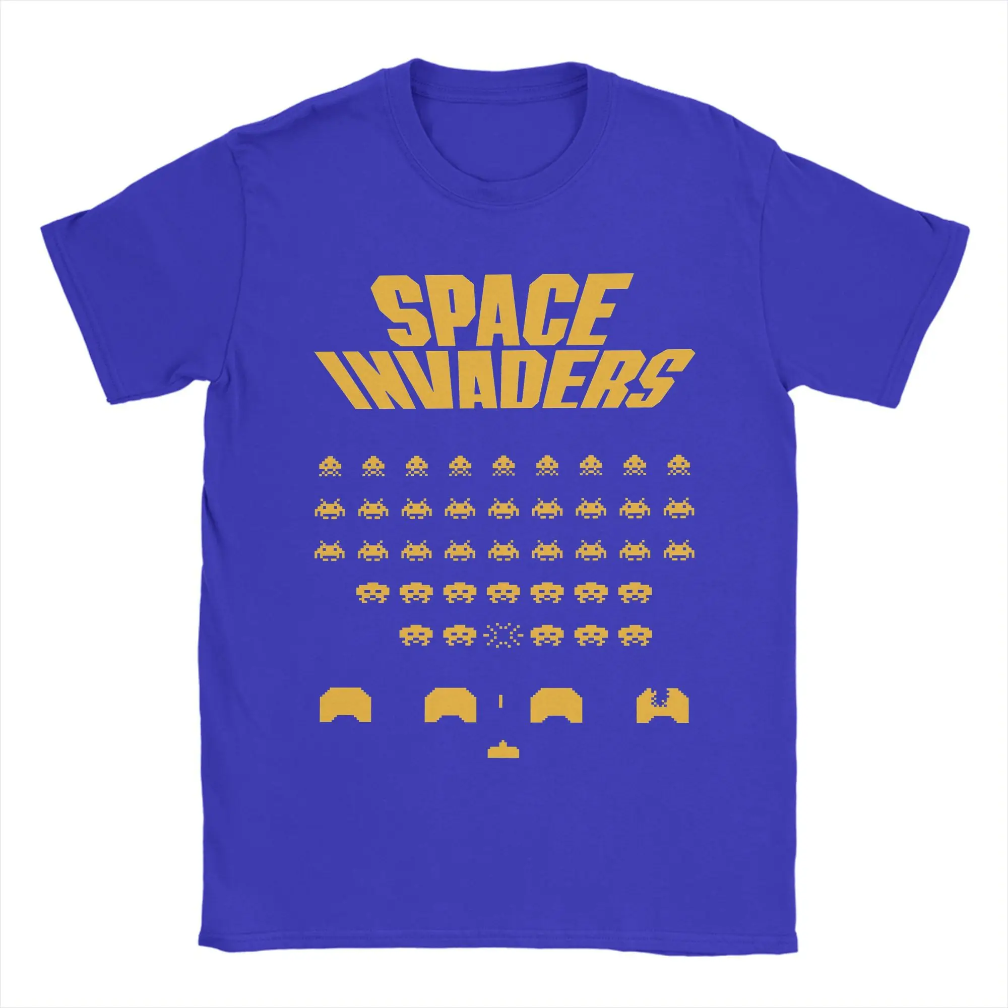 

Мужские футболки Space Invaders, топы из чистого хлопка, потрясающие футболки с короткими рукавами и круглым вырезом, подарок на день рождения, футболка